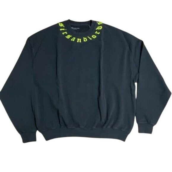 Sirs & Lords Logo Crewneck in Black/Yellow - Picture 1 of 3